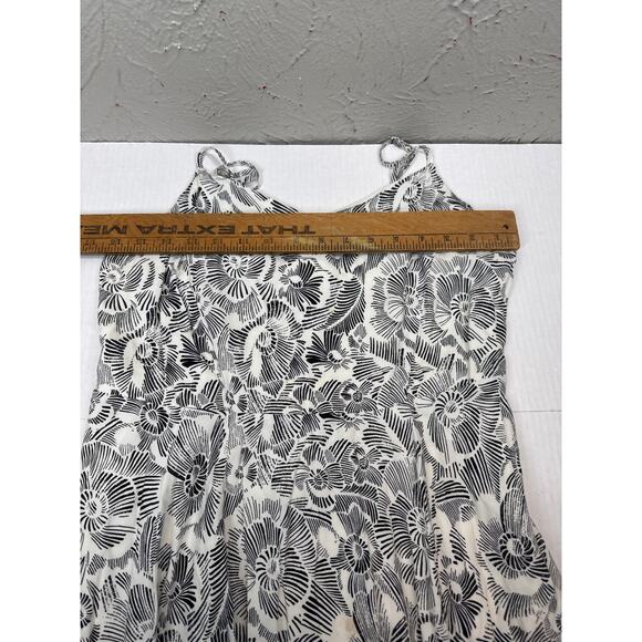 Old Navy Womens Spaghetti Strap Floral Beach Scene Dress Monochrome Size Large - Picture 4 of 5